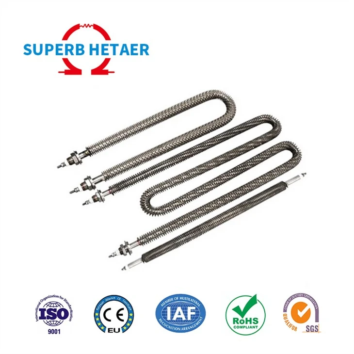 220v 750w U W Straight Type Stainless Steel Coil Electric Air Heating Elements Tubular Finned Heater